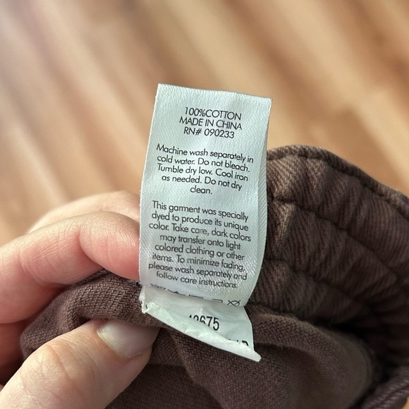 PacSun Brown Elastic Waist Cargo Jeans 100% Cotton - Picture 9 of 13